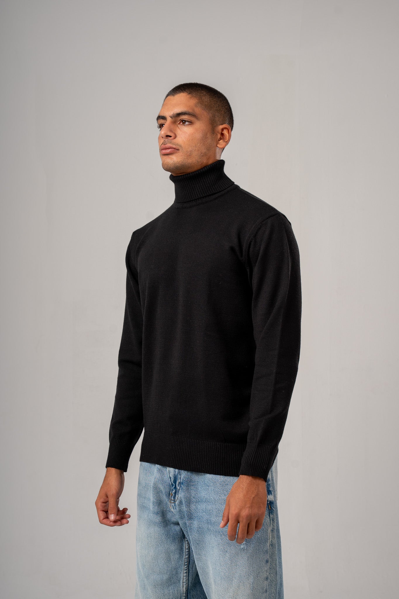 Black Turtle Neck Pullover